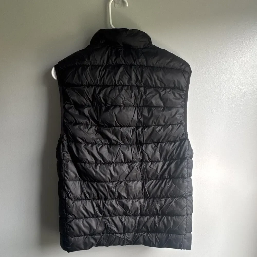 H&M Men's Black Quilted Puffer Vest Full Zip Windproof Water Repellent M